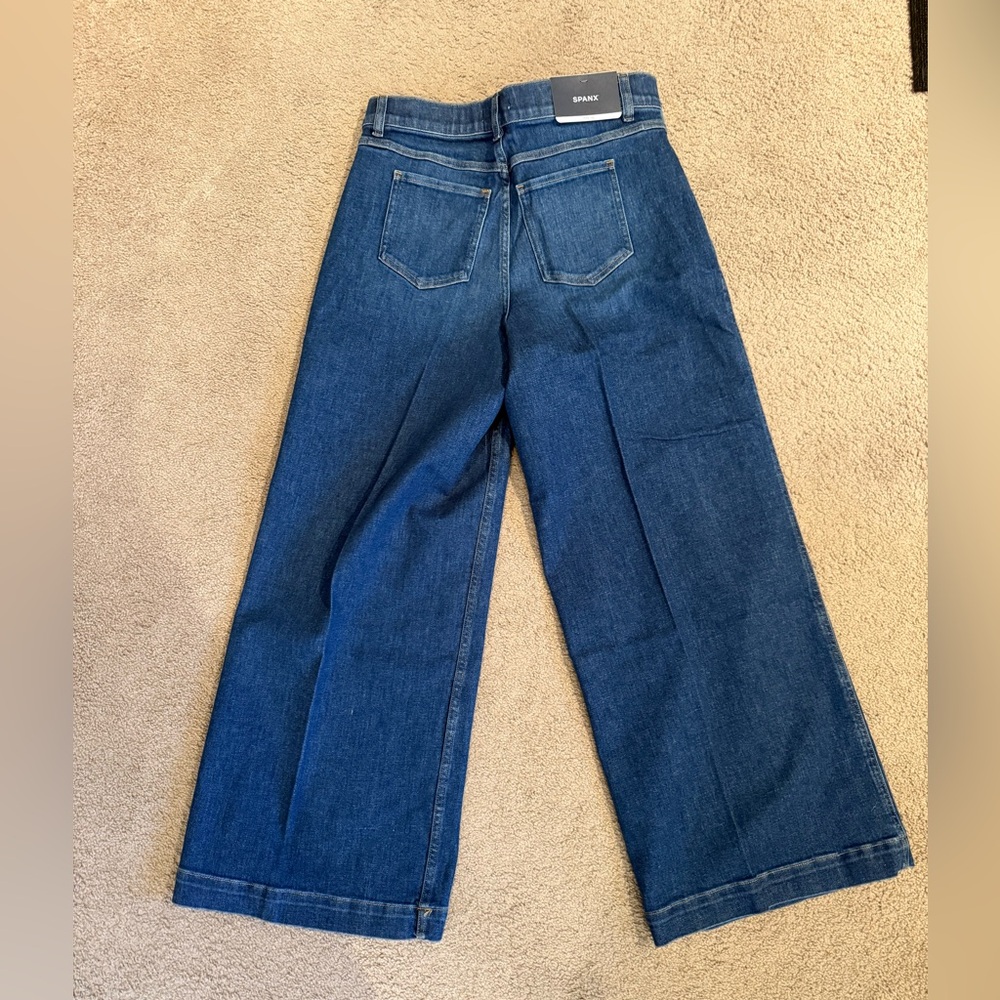 SPANX Dark Blue Wide Leg Jeans